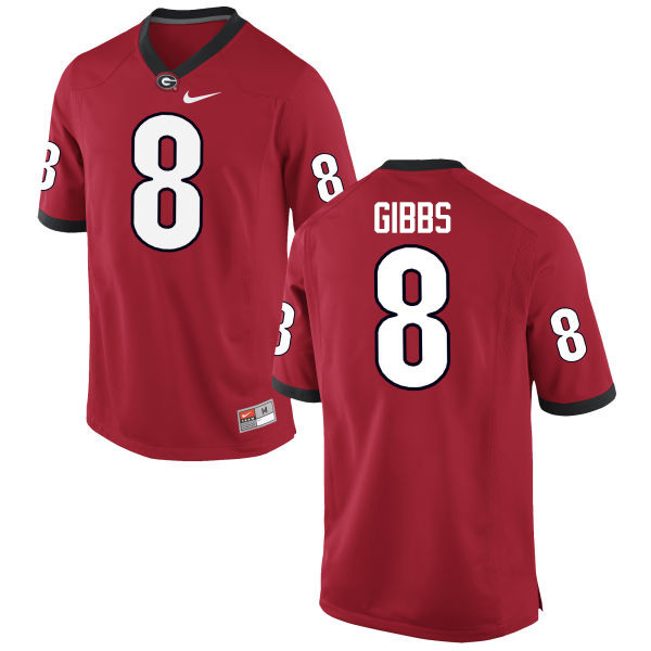 Men Georgia Bulldogs #8 Deangelo Gibbs College Football Jerseys-Red - Click Image to Close